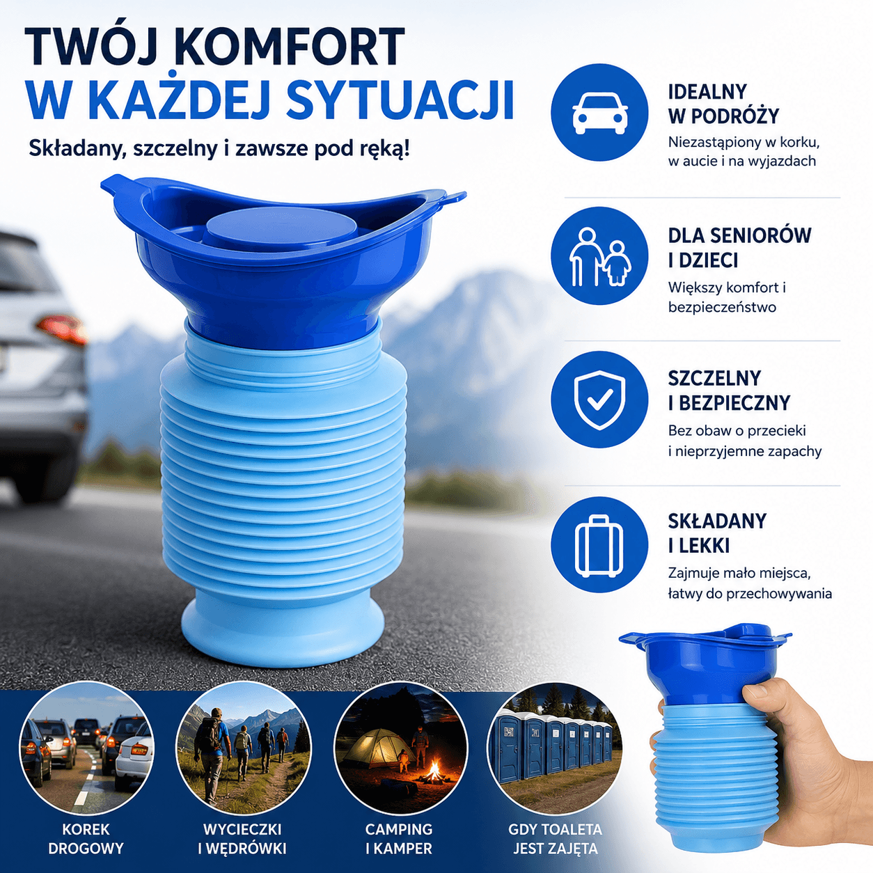 ComfiGo - Koniec Stresu w Podróży, Korku i Podczas Nocnych Potrzeb!